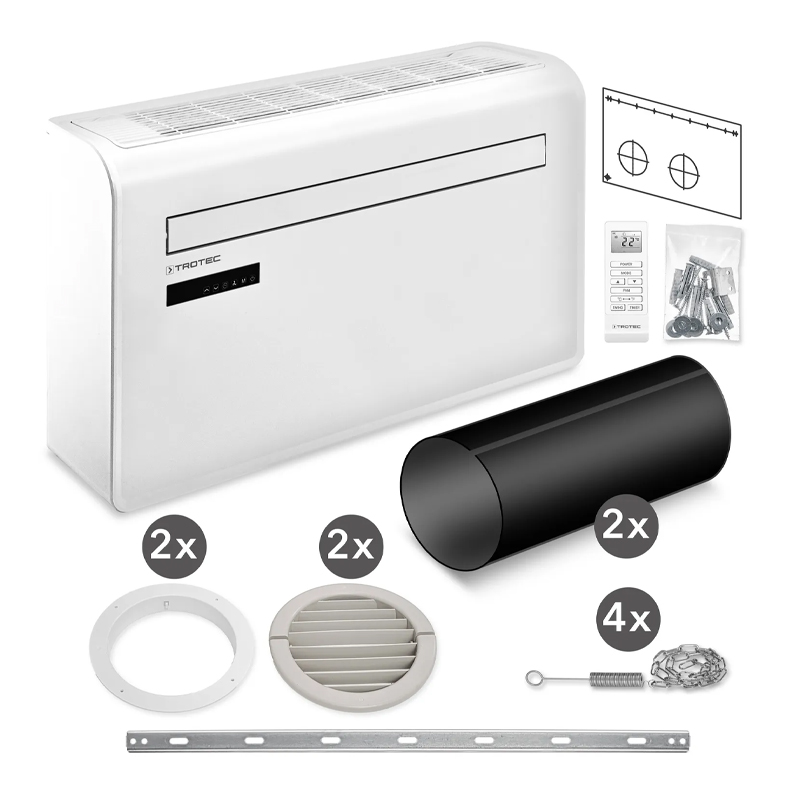 Aparat de aer conditionat de perete Trotec, PAC-W2200S, 2.2 kW, 500m³/h