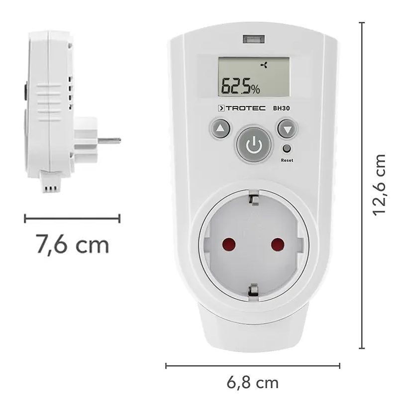 Higrostat pentru priză Trotec BH30 – control automat și precis al umidității aerului