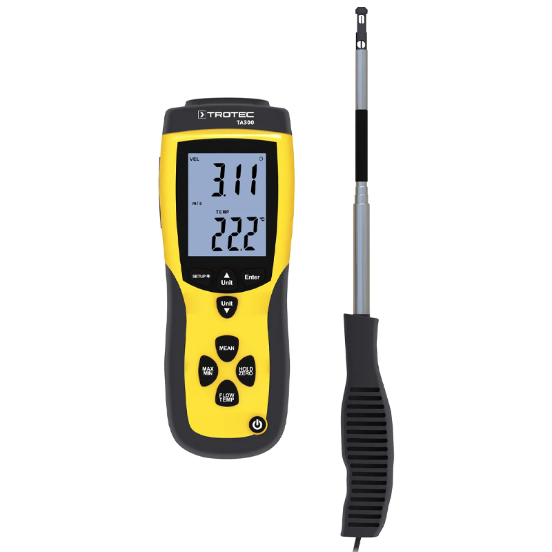Anemometru cu sonda dreapta Trotec, tip TA300, cu certificat de calibrare