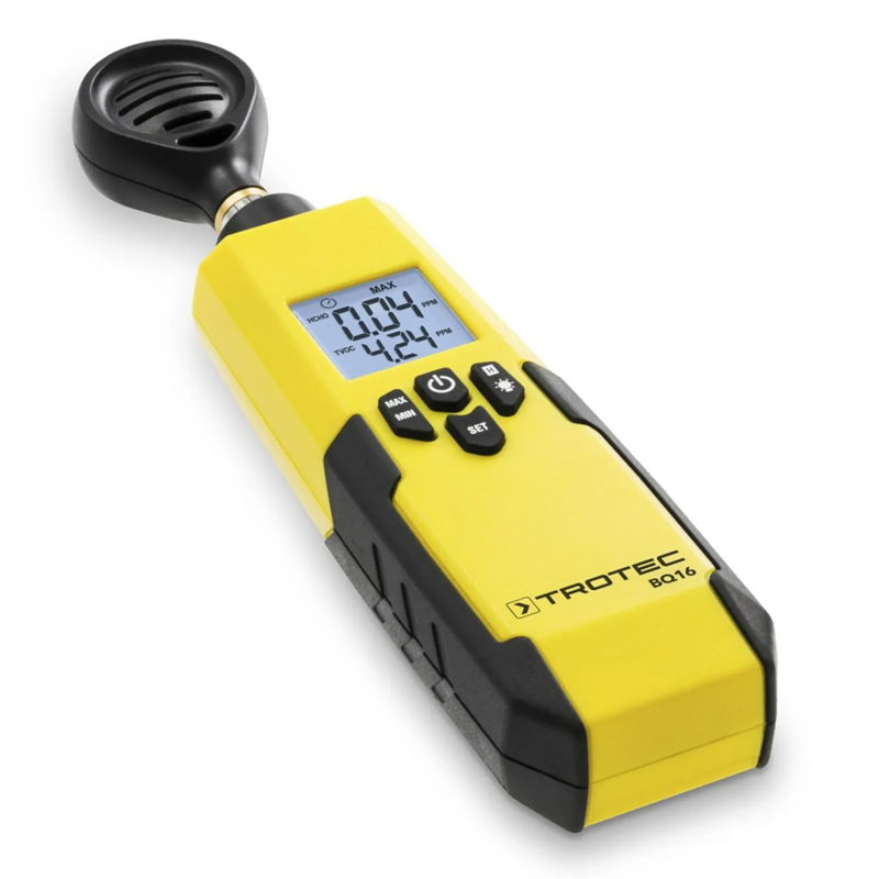 Aparat de masurare a calitatii aerului pentru detectarea concentratiilor de formaldehida (HCHO) si compusii organici volatili (COV) in aerul interior, Trotec, BQ16
