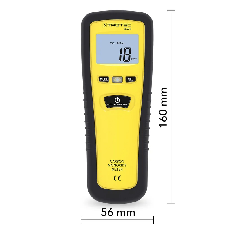 Detector de monoxid de carbon, Trotec, BG20