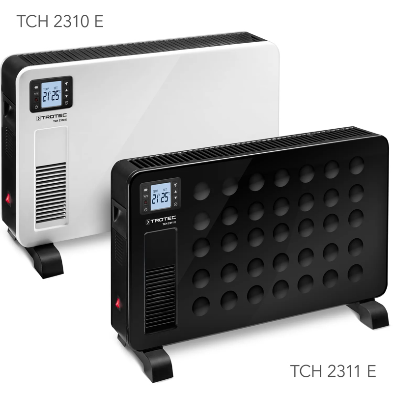 Convector electric TROTEC TCH 2311E Design - 2300W, negru, cu telecomanda