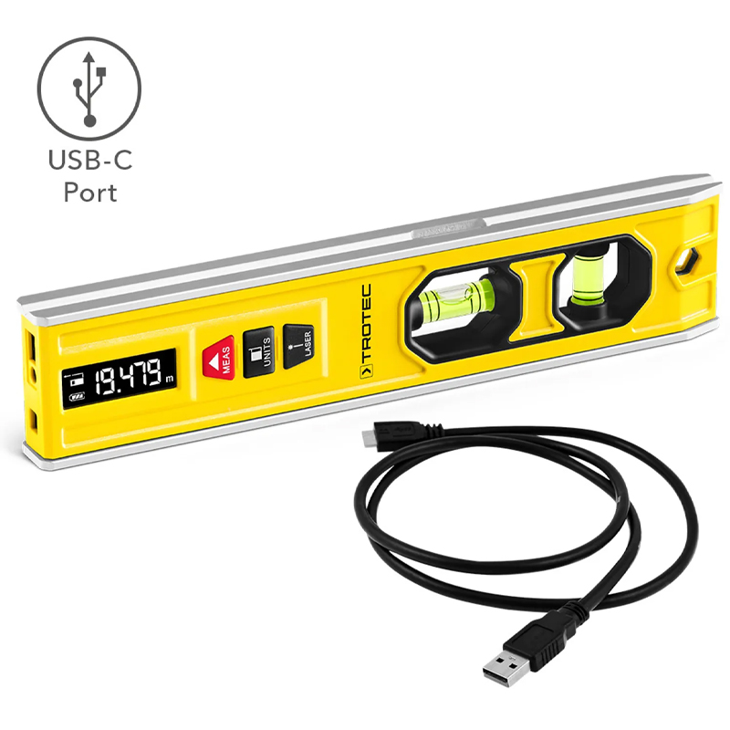 Aparat de masurat 3-in-1, nivela cu 2 bule, nivela laser, telemetru, tip BD1L, Trotec