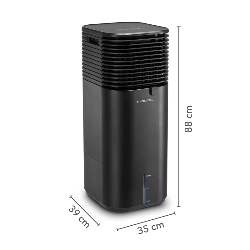 Aircooler - Racitor de aer portabil, umidificator, Trotec PAE50, negru, 145 W, 750m³/h, 4 viteze