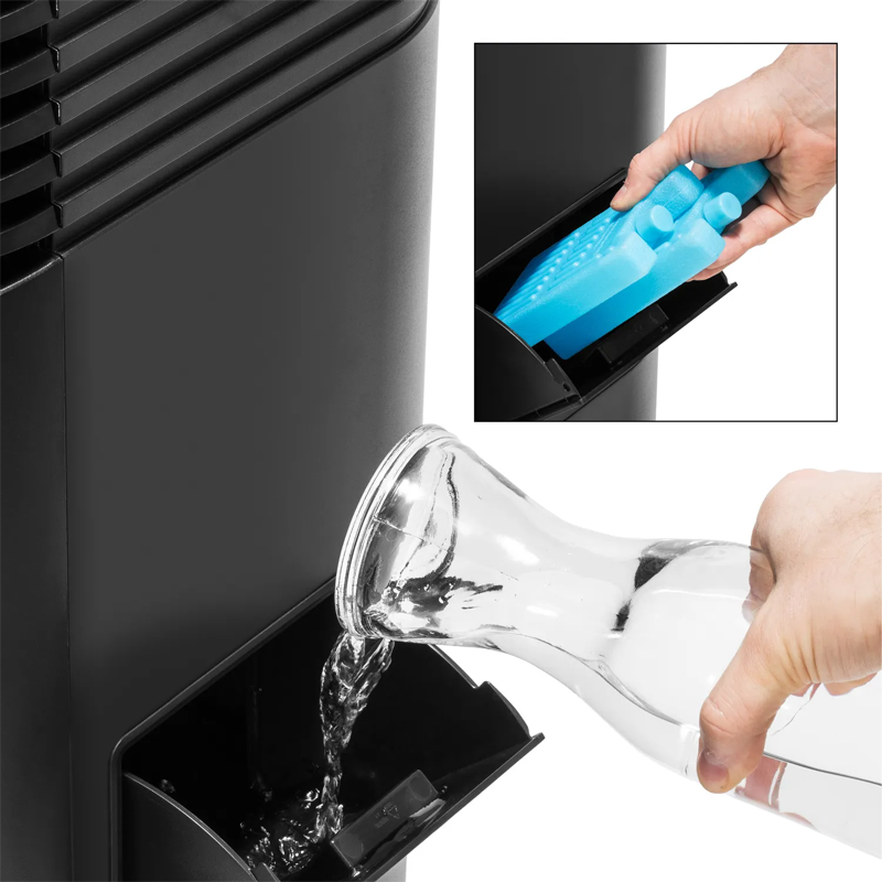 Aircooler - Racitor de aer portabil, umidificator, Trotec PAE50, negru, 145 W, 750m³/h, 4 viteze