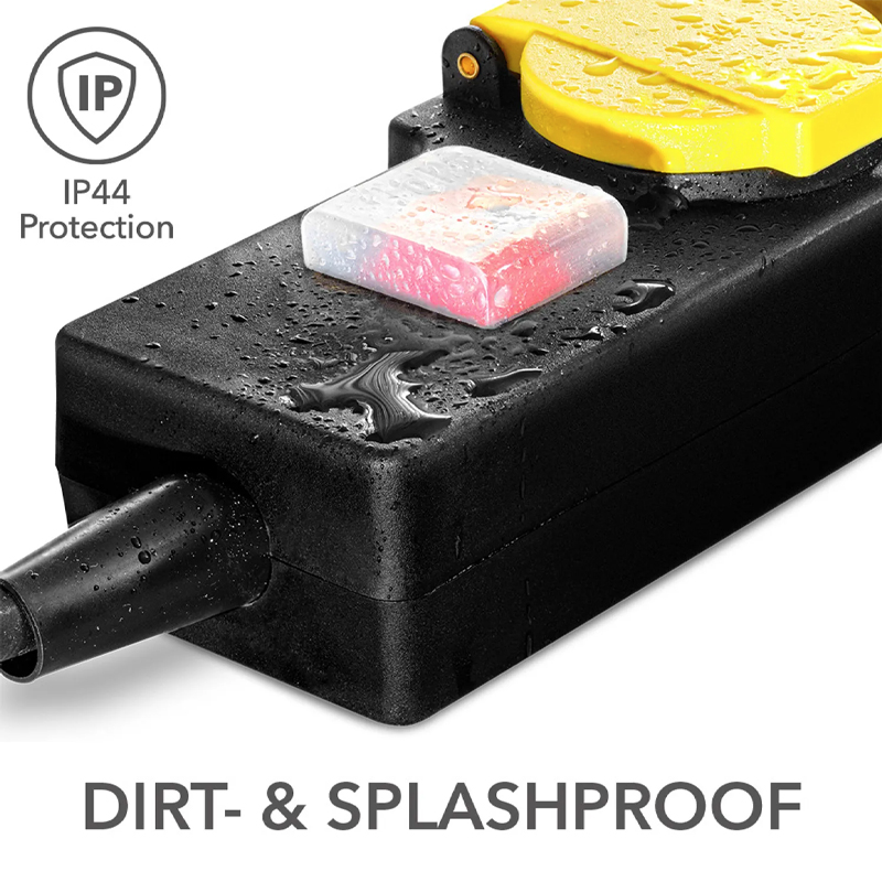 Prelungitor cu capace de protectie si comutator, 6 prize, 3x1.5mm / 2m, 230V, Trotec, tip PVP6