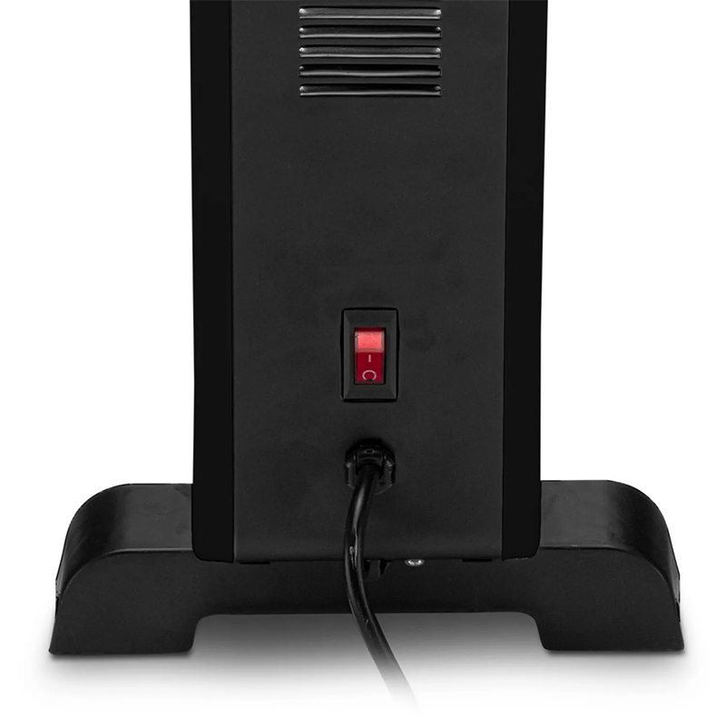 Convector electric TROTEC TCH 2311E Design Drept - 2300W, negru, cu telecomanda