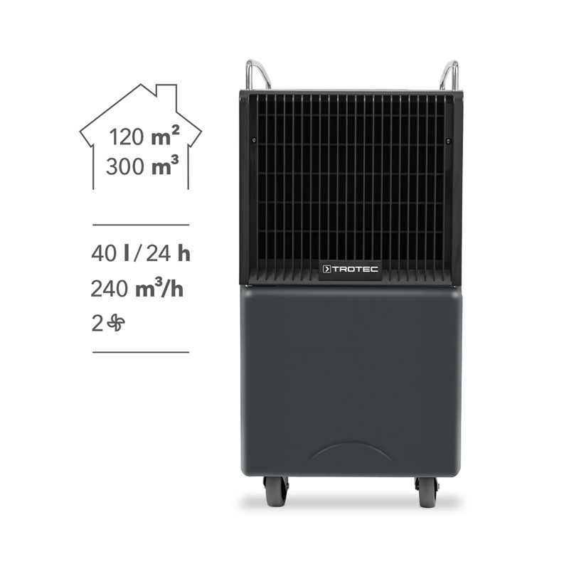 Dezumidificator pentru casa si birou, 40l/24h, Trotec, TTK122E cu sistem de dezghetare cu gaz fierbinte