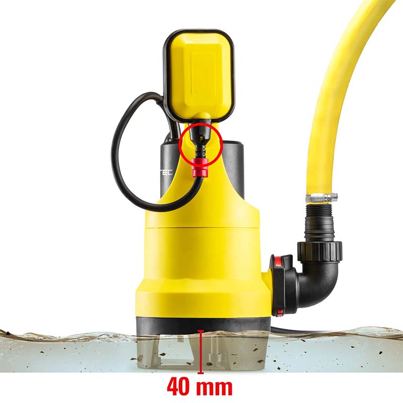 Pompa submersibila de drenaj pentru apa murdara 400W, 7300 L/h, TROTEC TWP 4036 E