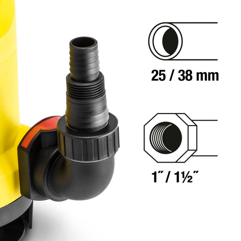 Pompa submersibila de drenaj pentru apa murdara 750W, 12500 L/h, TROTEC TWP 7536 E