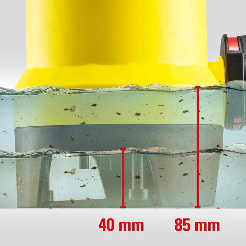 Pompa submersibila de drenaj pentru apa murdara 750W, 12500 L/h, TROTEC TWP 7536 E