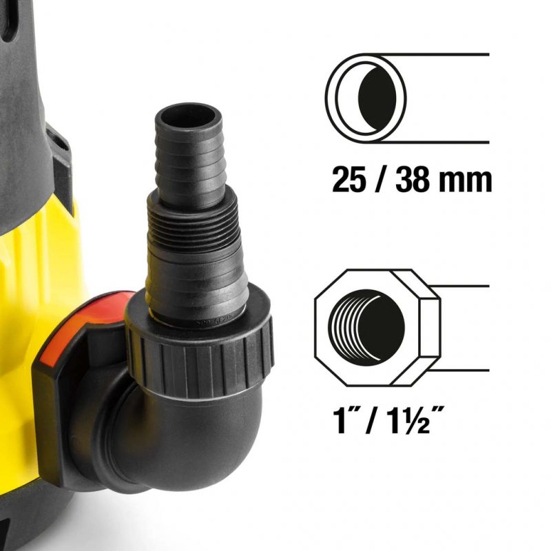 Pompa submersibila de drenaj pentru apa murdara 900W, 15000 L/h, TROTEC TWP 9000 ES