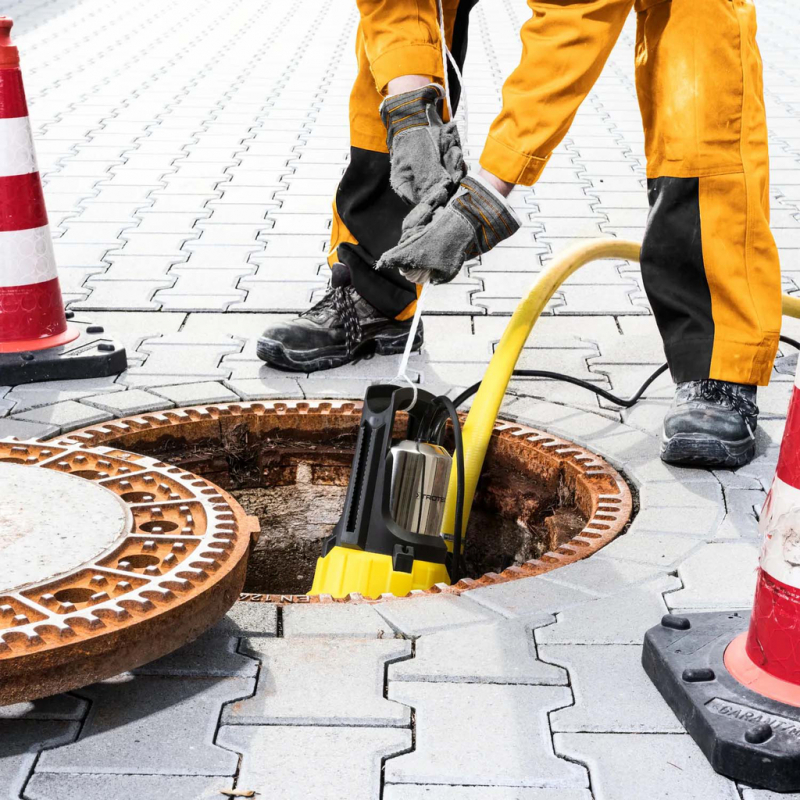 Pompa submersibila de drenaj pentru apa murdara 1100W, 20000 L/h, TROTEC TWP 11000 ES