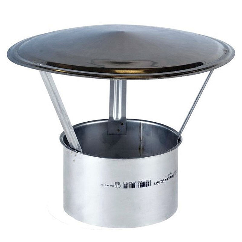 Pălărie coș fum MASTER -  Ø120 mm, INOX