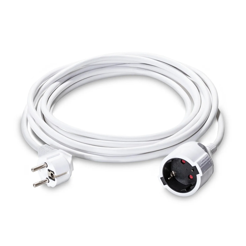 Prelungitor cablu, 5m 3 x 1.5 / 230V, alb