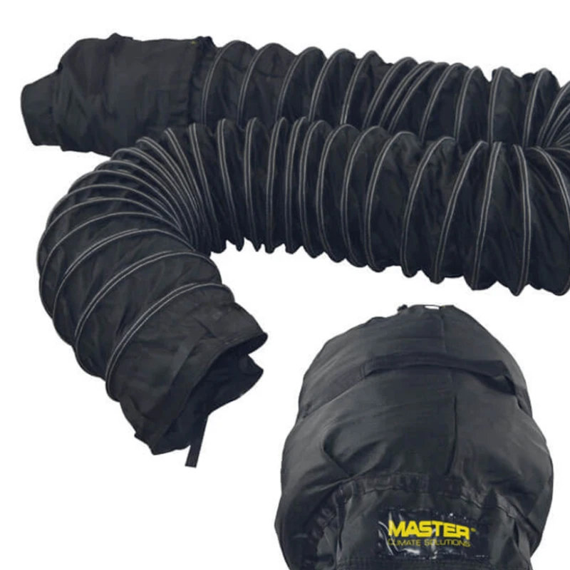 Tubulatura flexibila armata neagra, pentru incalzitor, PVC, 34 cm x 7.6 m, Master 