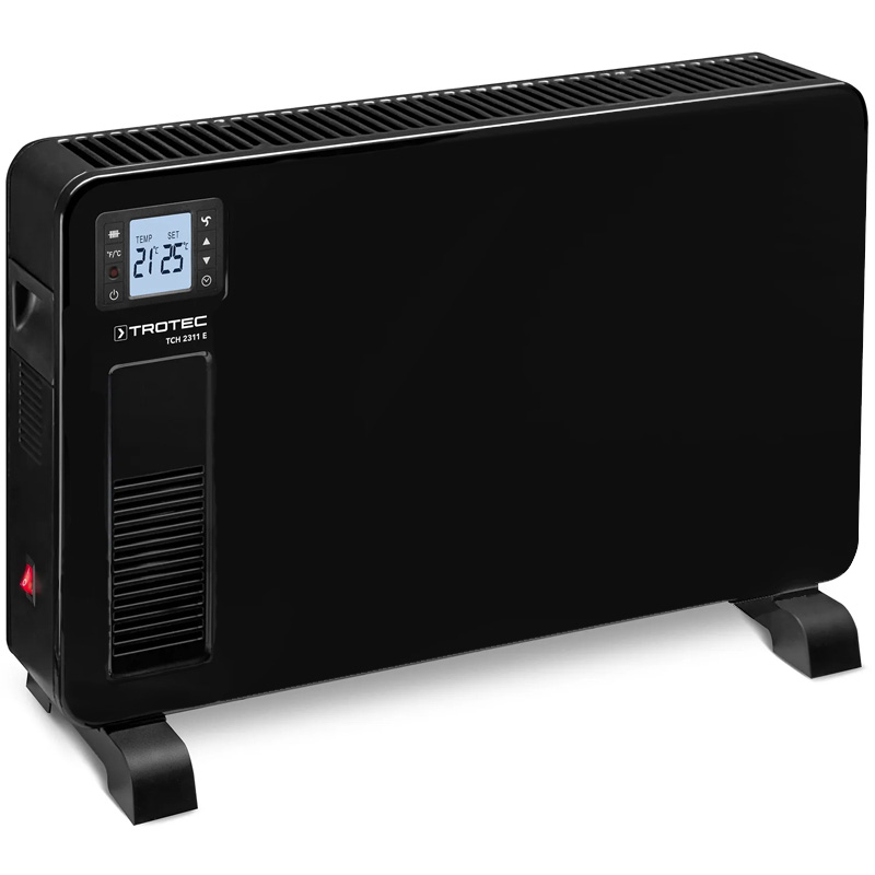 Convector electric TROTEC TCH 2311E Design Drept - 2300W, negru, cu telecomanda