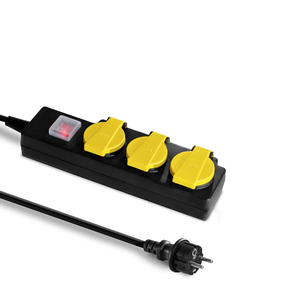 Prelungitor cu capace de protectie si comutator, 3 prize, 3x1.5mm / 2m, 230V, Trotec, tip PVP3